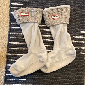 6 stitch cable knitted cuff tall Hunter boot sock